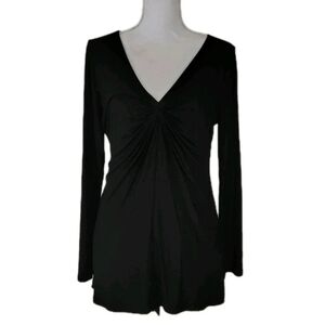 White House Black Market Elegant Black Blouse